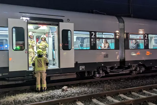 Leben vor Knochenbrüchen: Einsatzkräfte holten zunächst die „Verletzten“ aus dem Personenzug. | Foto: fes