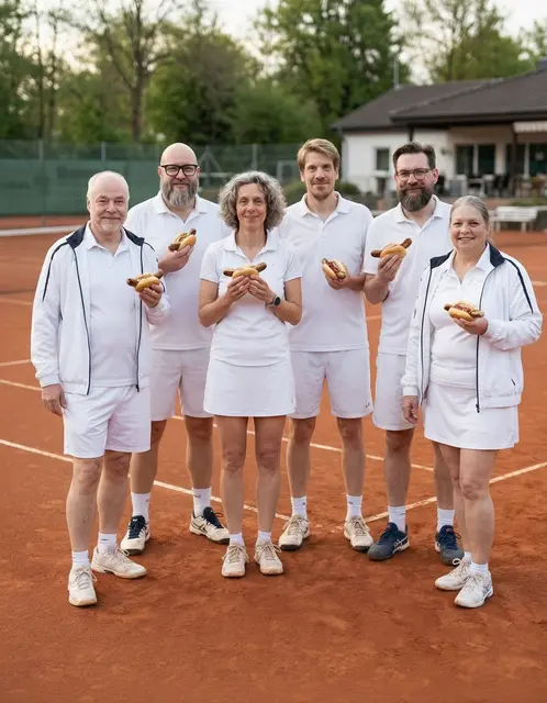 Was auf den ersten Blick aussieht wie eine „ganz normale“ Bratwurst entwickelt sich im aktuellen Stück des WKT zur EXTRAWURST und löst eine Debatte über gesellschaftliche Konventionen im Leben (nicht nur) eines Tennisclubs aus.  | Foto: WKT Theater