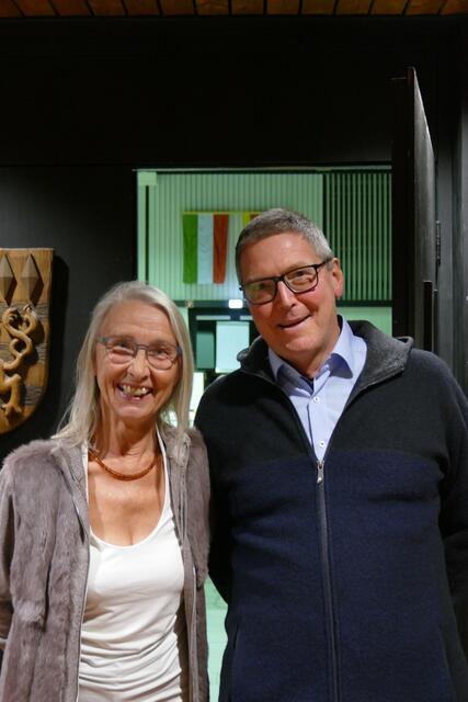 Der wiedergewählte Fraktionsvorstand der Grünen im Gemeinderat Alfter (v.l.n.r. Mechtild Wallraff-Kaiser und Wilhelm Windhuis) (Foto: Bündnis 90/Die Grünen, Alfter).  | Foto: Die Grünen