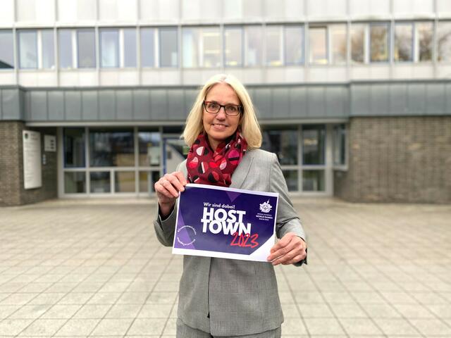 Bürgermeisterin Claudia Wieja freut sich, dass Lohmar „Host Town“ für die Special Olympics ist. | Foto: Stadt Lohmar