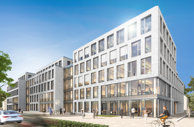 Das Gebäude „Drilling“ wird an der Godesberger Allee errichtet werden. Es ist bereits größtenteils an einen IT-Dienstleister vermietet.“  | Foto: Grafik: BonnVisio RENUM Real Estate GmbH & Co. KG