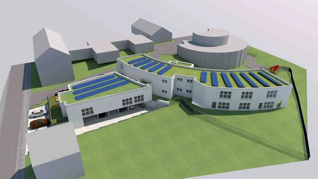Modell der neuen Kita.  | Foto: Zeichnung: Baugrundstücks- und Wirtschaftsförderungs-GmbH (BGW) Lindlar