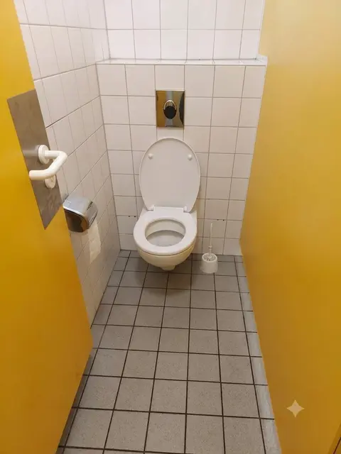 In Eigeninitiative waren die Toiletten der Ringschule gereinigt und instand gesetzt worden. | Foto: Fries