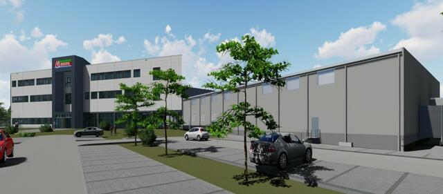 Verwaltung, Schulung und Produktion an einem Standort mit mehr Entwicklungsmöglichkeiten: Das sehen die ersten Entwürfe für den Neubau vor.  | Foto: Grafik: io-consultants/Rasting