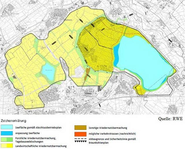 So soll der scherzhaft im Volksmund „Indescher Ozean“ genannte Wassersport- und Erholungssee einmal aussehen.
