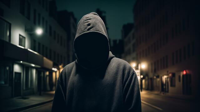 Beide Täter trugen schwarze Kleidung und hatten Kapuzen auf. | Foto: AdobeStock/Mr. Vander