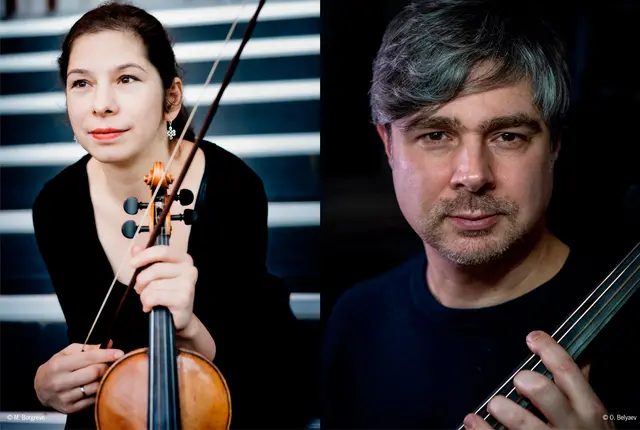 Anna Dmitrieva (Violine) und Pavel Serbin (Cello) gastieren im Kunsthaus.  | Foto: Stadt Troisdorf