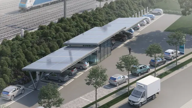 Insgesamt 16 Ladestationen entstehen im neuen Ladepark an der Konrad-Adenauer-Allee in Siegburg, davon acht Schnellladestationen.  | Foto: Stadtbetriebe Siegburg