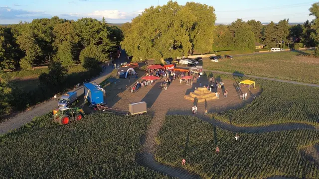 Ein Blick von oben auf das Gelände, auf dem das bunte Treiben stattfand.  | Foto: Veranstalter