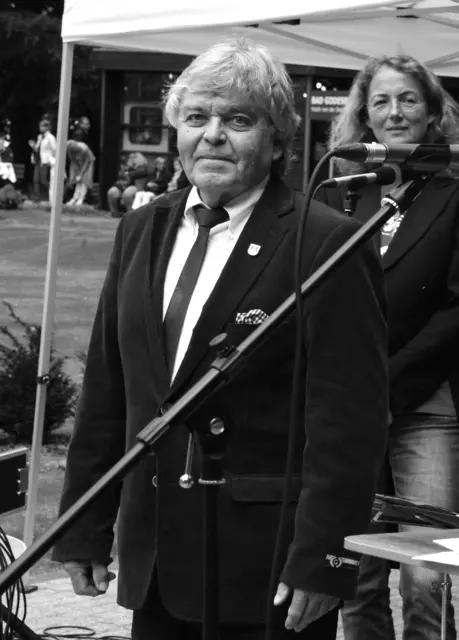 Franz Messinger am Festtag der Feier der Draitschquellen-Anlagen-Fertigstellung vor zehn Jahren.  | Foto: AS