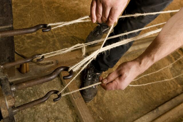 Arbeit in der Seilerei.                                                 | Foto: Freilichtmuseum