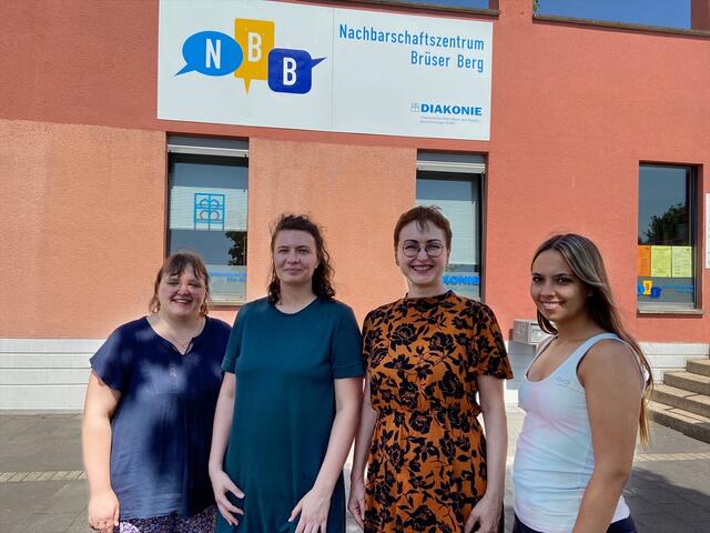Das neue Leitungsteam am Nachbarschafts-Zentrum Brüser Berg.  | Foto: Diakonie