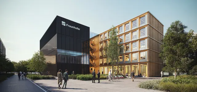 Neubau für die Fraunhofer-Institute: Der Neubau entsteht auf dem Campus Poppelsdorf in unmittelbarer Nähe der Institute für Informatik der Universität Bonn.  | Foto: Bild: Henn GmbH, München