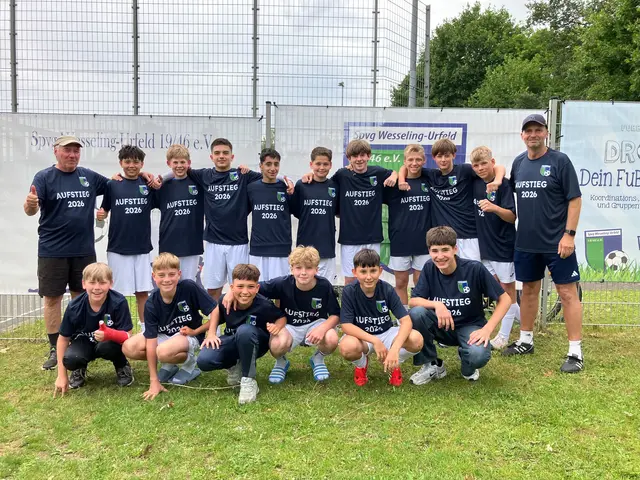 Aufstieg geschafft: Die U14-1 der Spvg Wesseling-Urfeld. | Foto: Spvg Wesseling-Urfeld