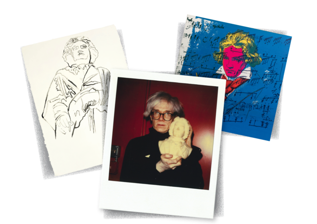 Andy Warhol, Beethoven, 1987 (Polaroid taken at the Warhol factory; TP 41/72; Synthetic polymer paint on HMP paper), Original artwork and image details  | Foto: © 2026 The Andy Warhol Foundation for the Visual Arts, Inc. / 
Licensed by Artists Rights Society (ARS)