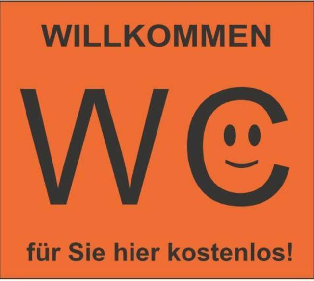 Dieses Zeichen zeigt den Weg zur „freundlichen Toilette“.  | Foto: Stadt