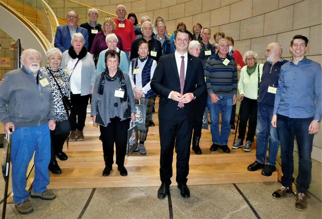 Der Landtagsabgeordnete Björn Franken begrüßte die Besuchergruppe der Senioren-Union. | Foto: Faßbender