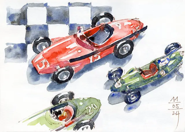 Es ist gar nicht so schwer: Mit Skizzenbuch, Stiften und Pinsel auf Motivfang. | Foto: Skizze: Hans-Christian Sanladerer