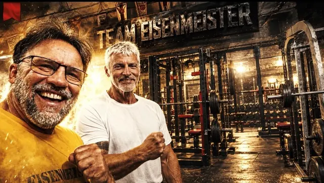 Trainer und Athlet auf internationalem Titelkurs: Frank Lubitz (67), Gründer des Eisenmeister Gyms und vielfacher Welt-, Europa- und Deutscher Meister im Bankdrücken, bereitet Ralf-Peter Frohn-Lux (63) auf dessen Europameisterschaftskampf im Masterboxen vor. Frohn-Lux ist amtierender WBU-Weltmeister und vom Record Institut für Deutschland offiziell als ältester Weltmeister im Masterboxen anerkannt. | Foto: Frohn-Lux