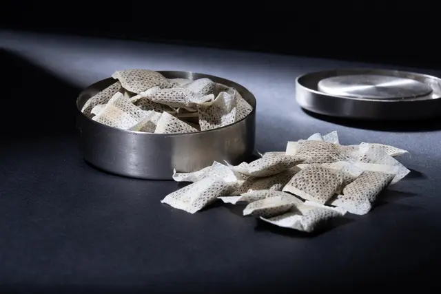 Die kleinen Beutel werden meist für 20 bis 60 Minuten unter die Oberlippe gelegt, wo sie kontinuierlich Nikotin freisetzen. Inzwischen gehen immer mehr Kommunen gegen den Vertrieb vor. | Foto: Marko Hannula/stock.adobe.com