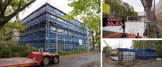 Das neue Klassenraumgebäude am Rotdornweg setzt sich aus 24 Modulen zusammen.  | Foto: Stadt Frechen