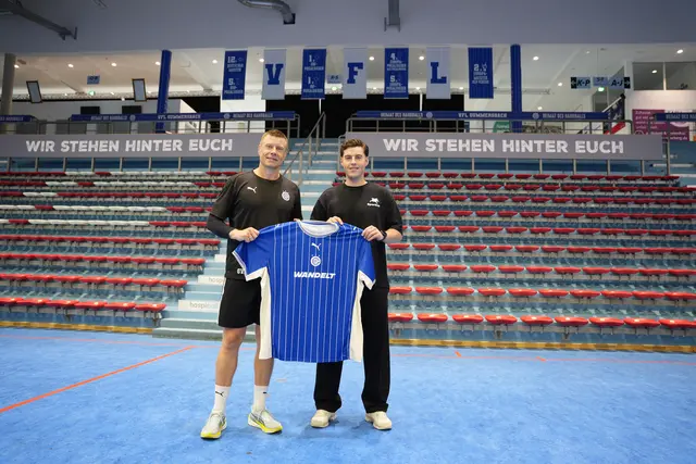 VfL-Coach Gudjon Valur Sigurdsson (links) und Neuzugang Orri Thorkelsson.  | Foto: VfL Gummersbach