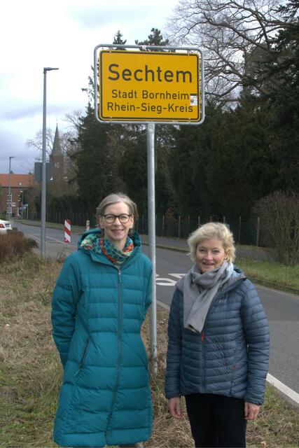 Dr. Maria Böhme (links) und Barbara Stracke sind die beiden Direktkandidatinnen der Sechtemer Grünen bei den Kommunalwahlen. | Foto: B90/Die Grünen