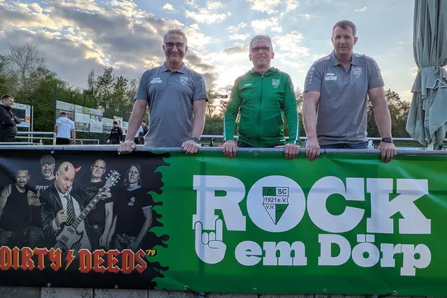 Mitte Mai feiern die Alte Herren (von links): Georg Saguer, Hans Schneider und Rudi Rötzheim mit „Rock dem Dörp“ das 65-jährige Bestehen. | Foto: fes