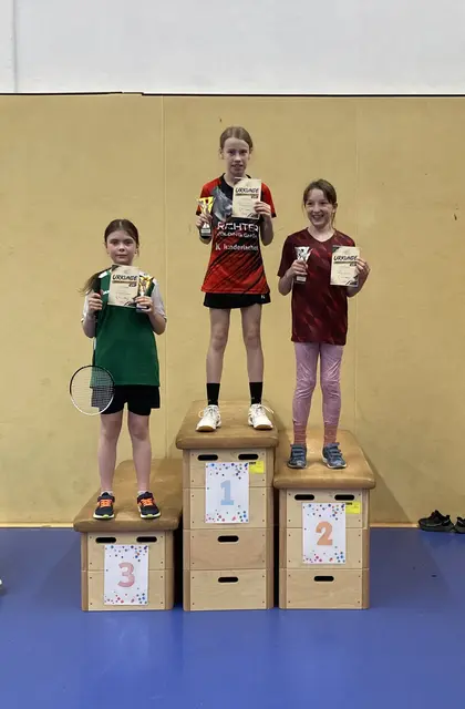 Hannah Bondke bei der Siegerehrung in der U11 | Foto: BC Wipperfeld/BC Marienheide