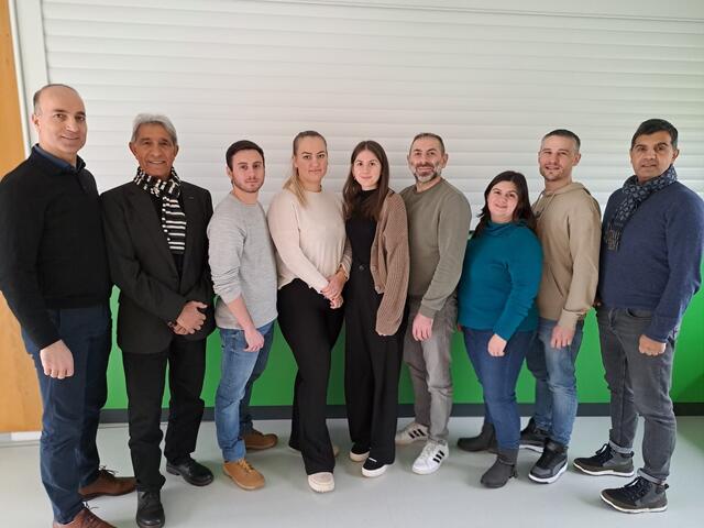 Ali Ünlüsoy(Sportdirektor NWTU) Bajrush Saliu,Johannes Klemens,Lilia Heutzenröder, Aliya Kaya, Mustafa Kaya, Karin Klemens,  Patrick Klein, Salih Saliu (v.l.).  | Foto: Muhammet Kameraj