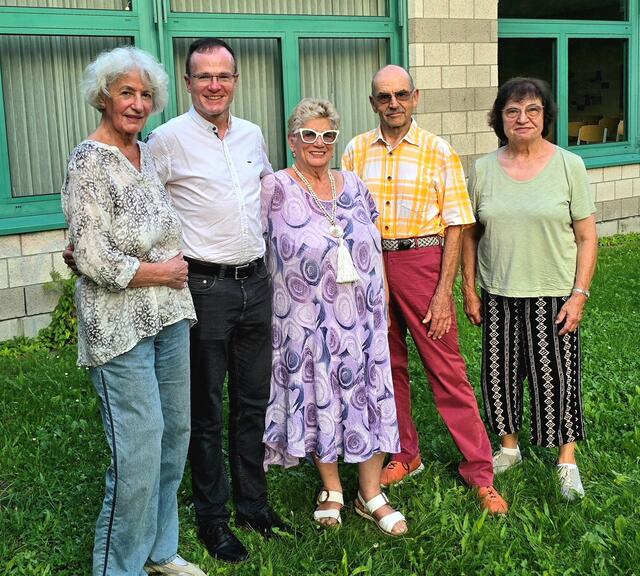 Gestärkt und mit neuen Ideen in die Zukunft: Der Vorstand des Meckenheimer Heimatvereins mit ( v.l.) H. Quantius, J. Hild, W. Nagler, E. Stroth und A. Blaul (v.l.n.r.)  | Foto: Heimatverein Meckenheim