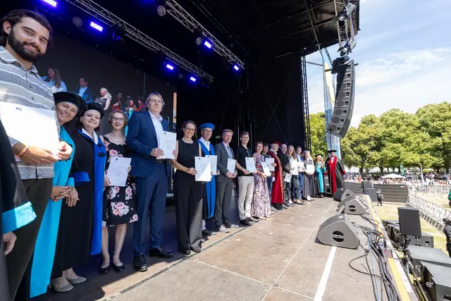 14 Lehrende sind beim Universitätsfest für ihr besonderes Engagement und ihre kreativen Ideen in der Lehre ausgezeichnet worden.  | Foto: Universität Bonn / Marc John