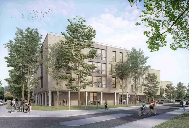 Das Projekt „Berufskolleg Bergheim“ umfasst vier Etagen auf rund 5.500 Quadratmetern und wird mit einem Investitionsvolumen von rund 21 Millionen Euro realisiert. | Foto: Visualisierung: @GOLDBECK/ABJ Architekten