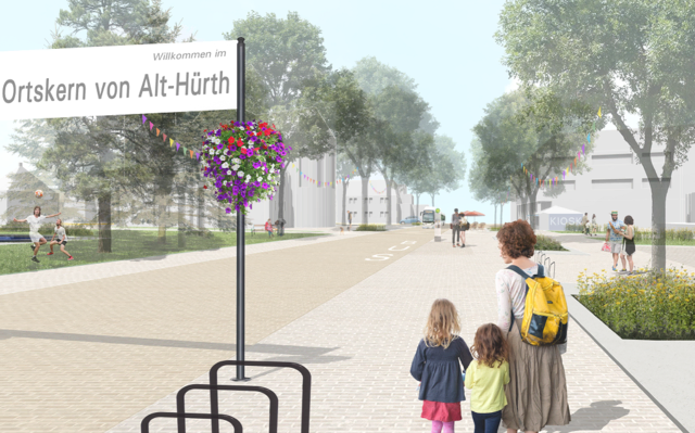 Die  Visualisierung  zeigt  die  „Fußgängerperspektive  Lupenraum  2  -  Brabanter Platz“ aus dem ISEK-Bericht.   | Foto: postwelters + partner mbB und CIMA Beratung + Management GmbH