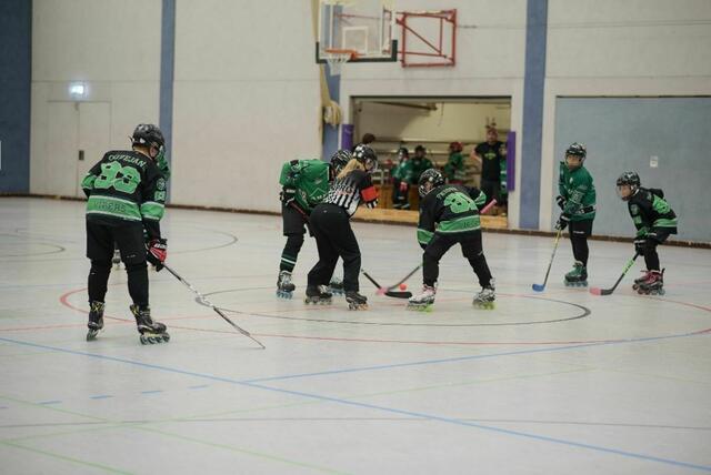 Bully der Vipers gegen die Langenfeld Devils zum Start in die Endrunde.  | Foto: Melanie Feider