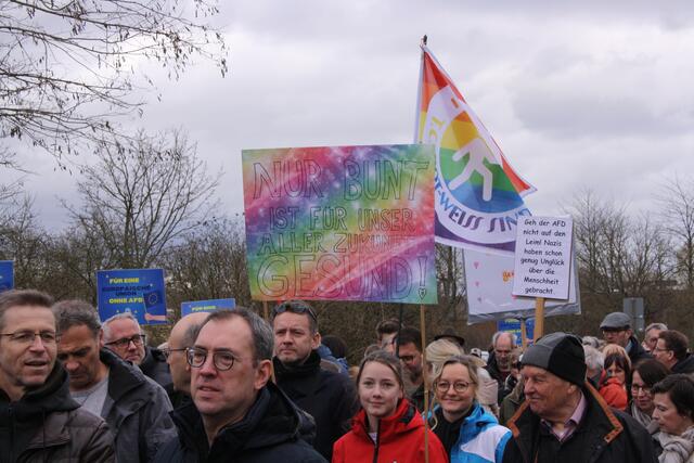 Kerpen steht für Toleranz sowie gegen Rechtsradikalismus und Rassismus. Dafür demonstrierten den Menschen unter dem Motto „Wir in Kerpen gemeinsam für Demokratie, Vielfalt und Menschlichkeit“.  | Foto: Lena Großekathöfer