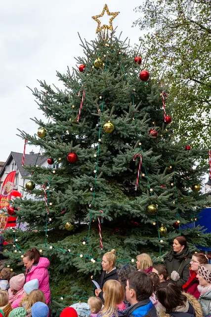 Auch in diesem Jahr war der Baum auf dem Adenauerplatz wunderschön geschmückt.  | Foto: Wessel (Archiv)