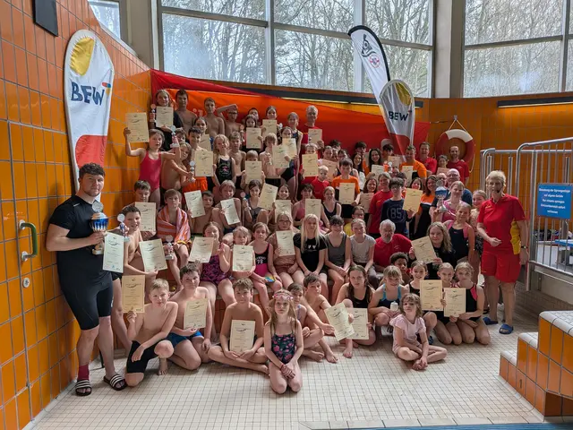 Die erfolgreichen Schwimmerinnen und Schwimmer. | Foto: Jonas Blechmann