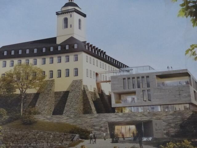 Die Visualisierung zeigt das neue Gebäude des KSI, geplant von den Architekten msm meyer schmitz-morkramer, auf dem Siegburger Michaelsberg. | Foto: Repro Visualisierung: Zumbusch