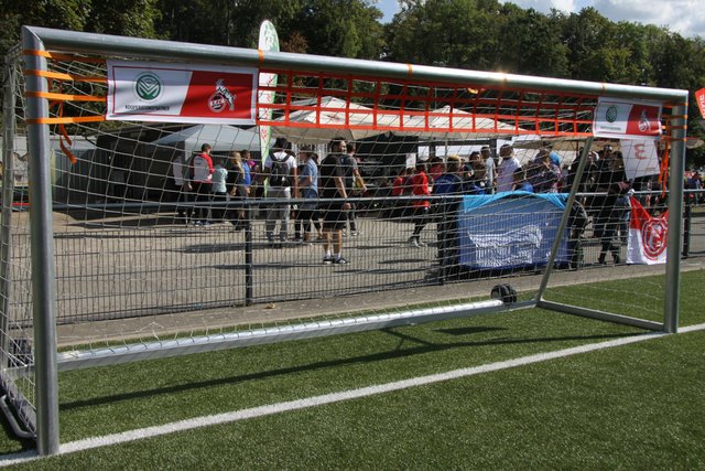 Die Studie der Sporthochschule ergab, dass das perfekte F-Junioren-Tor 1,65 Meter hoch sein muss – und damit ganze 35 Zentimeter niedriger als das aktuell verwendete Jugendtor. Durch das Einhängen der Tornetze wird die Torhöhe reduziert. | Foto: FVM
