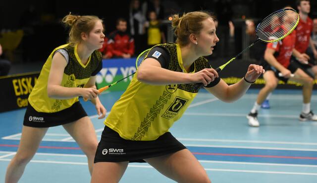 Hannah Pohl (rechts) und Lisa Kaminski gewannen im Damendoppel die Bronzemedaille. | Foto: Engst
