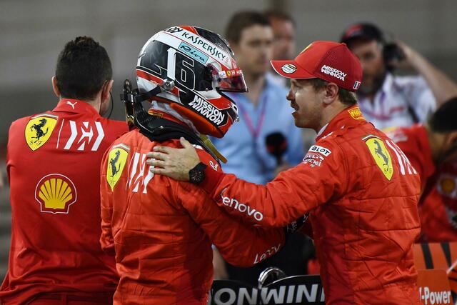 Charles Leclerc (li.) zeigte in Bahrain den etablierten Piloten "wo`s lang geht": Sebastian Vettel zeigte Größe und gratulierte seinem jungen Ferrari-Teamkollegen. | Foto: Lukas Gorys