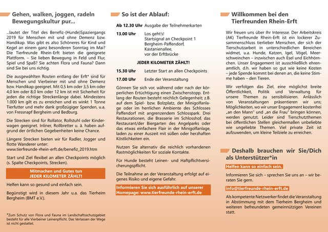 Flyer der Veranstaltung, Rückseite