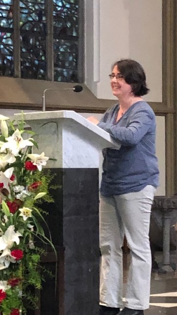 Spricht auf Pfr. Blankes Wunsch fürs Seelsorgeteam: Pastoralreferentin Tamara Danilenko
 | Foto: privat