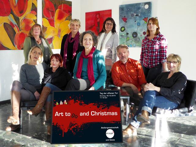 Gemeinsam mit Gastausstellern lädt die Ateliergemeinschaft etage3 am 2. Advent zum Tag der offenen Tür unter dem Motto „Art to go and Christmas“, ein. | Foto: etage 3