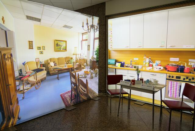 Natürlich ist nicht die ganze Musterwohnung auf Tour, aber die lebensgroßen Fotos vermitteln einen perfekten Einblick. | Foto: Woiciech