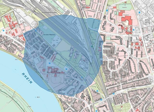 Vorläufiger Evakuierungsbereich. | Foto: Stadt Köln