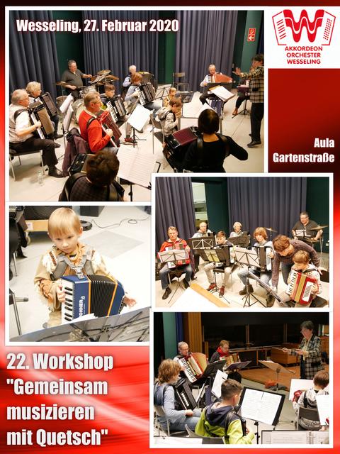 Einblicke in die Probenarbeit des 22. Workshops "Gemeinsam musihzieren mit Quetsch".  | Foto: Helena Demirzoglou, Collage: Anita Brandtstäter