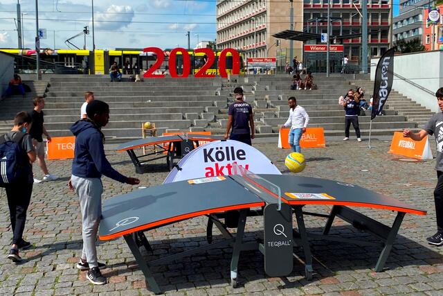 Teqball auf dem Wiener Platz. | Foto: Stadt Köln