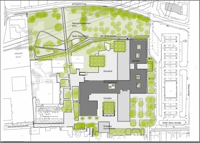 Entwurf des riesigen Bauvorhabens, das bis Frühjahr 2025 fertiggestellt werden soll. | Foto: Stadt Troisdorf